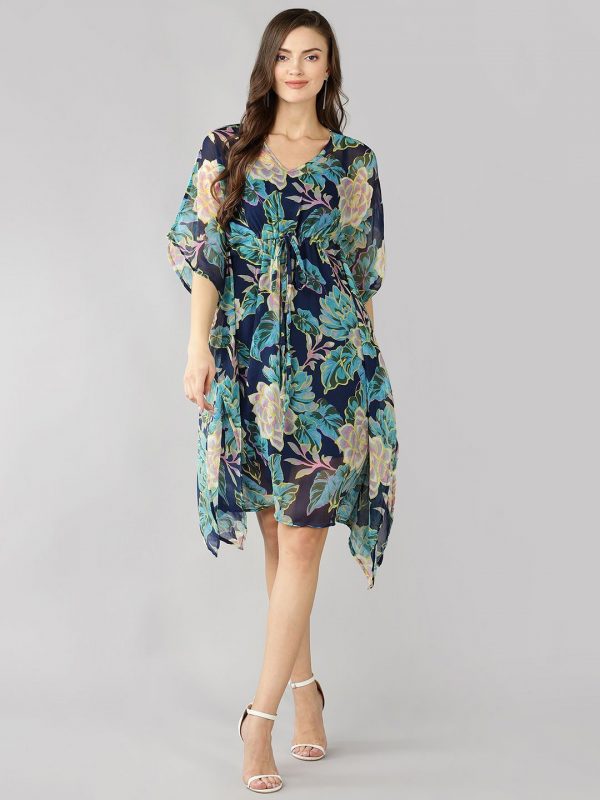 Women Floral Printed Kaftan Dress
