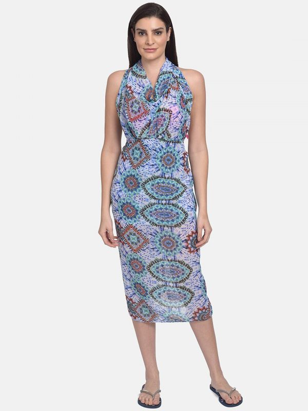 Mod & Shy Lavender & Blue Wrap Sarong