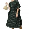 Janasya Green Checkered Kaftan - Image 2