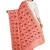 Ethno Junction Banarasi Cotton Handprinted Floral Dupatta - Image 2